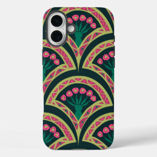 shell shaped green pattern iPhone 16 plus case