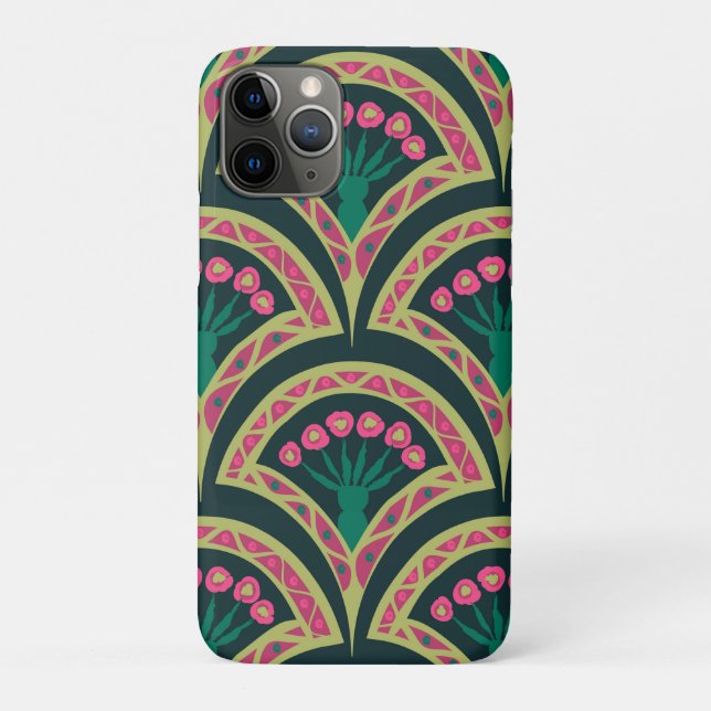 shell shaped green pattern Case-Mate iPhone case (Back)