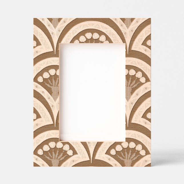 shell shaped green pattern etched frames (Front)