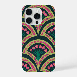 shell shaped green pattern iPhone 15 pro case