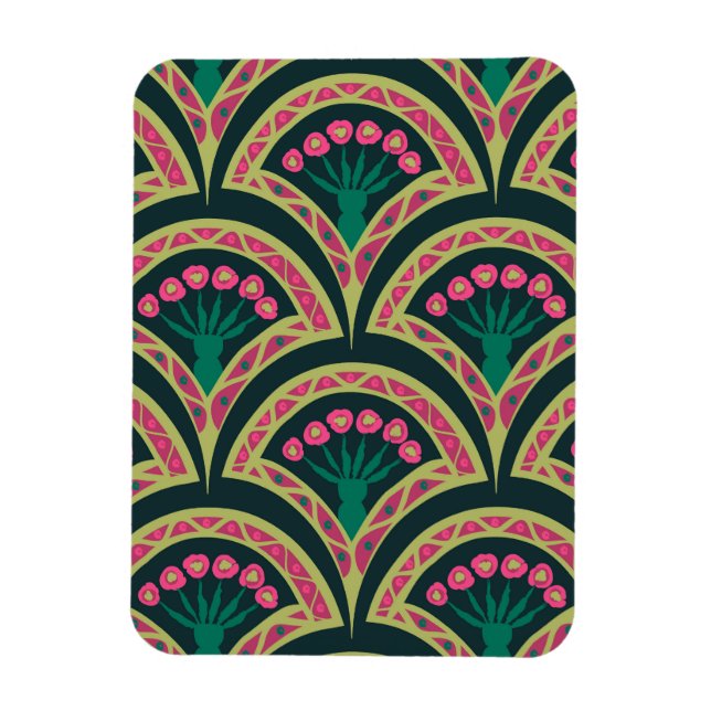 shell shaped green pattern magnet (Vertical)