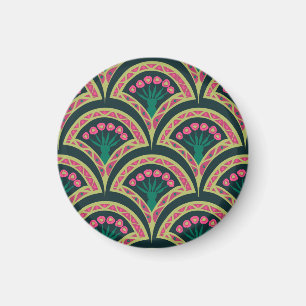 shell shaped green pattern magnet