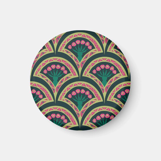 shell shaped green pattern magnet (Front)