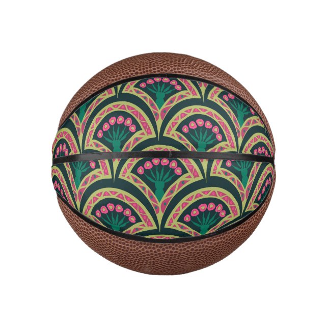 shell shaped green pattern mini basketball (Front)