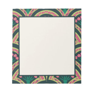 shell shaped green pattern notepad