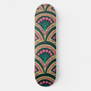 shell shaped green pattern skateboard