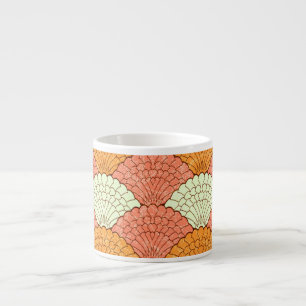 Shell Spectacle: Abstract Sea Patterns Espresso Cup