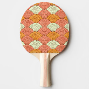 Shell Spectacle: Abstract Sea Patterns Ping Pong Paddle