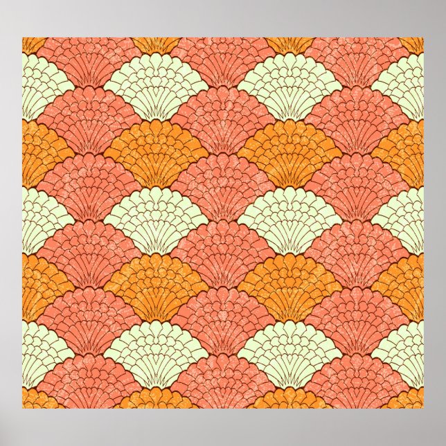 Shell Spectacle: Abstract Sea Patterns Poster (Front)
