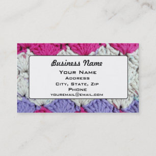 Shell Stitch Knitted Business Card