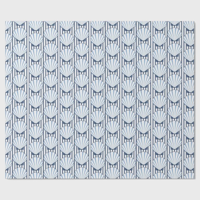 Shell Stripe Elegance! Wrapping Paper (Flat)