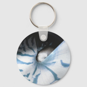 SHELL STUDY BLUE KEYCHAIN