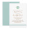 Shell Watercolor Aqua Bridal Shower Invitation