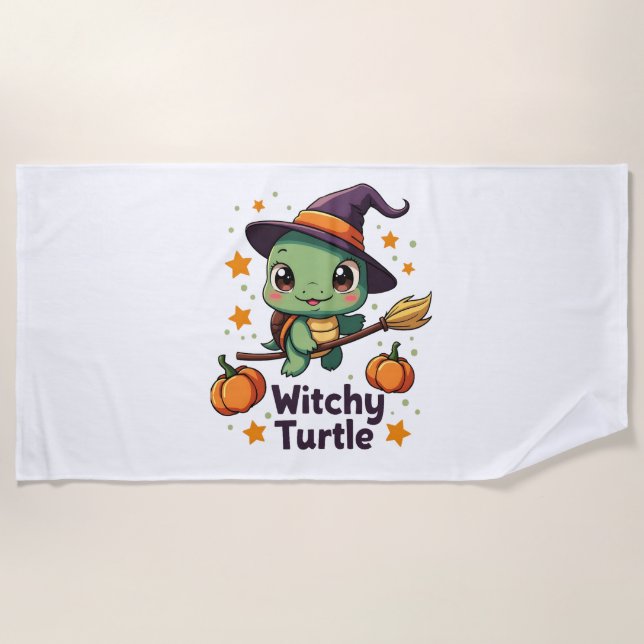 Shell Witch Turtle Beach Towel (Front)