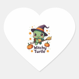 Shell Witch Turtle Heart Sticker