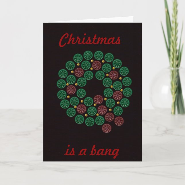 Shell wreath Christmas, is a bang card (Front)