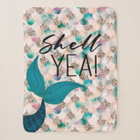 Shell Yea Teal & Gold Glam Mermaid Tail & Scales
