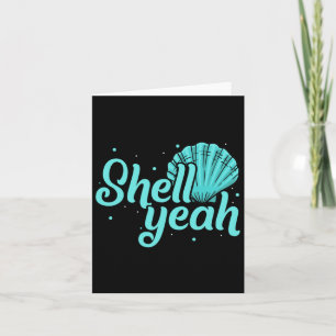 Shell Yeah Sandbar Summer Vacation Tropical Beache Card