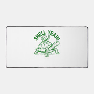 Shell Yeah Turtle Snail Funny Desk Mat