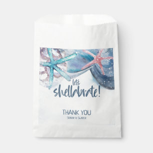 Shellabration   Beach Seashells Thank You Favour Bag
