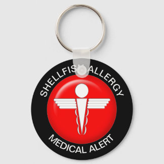 Shellfish Allergy Medical Alert Keychain