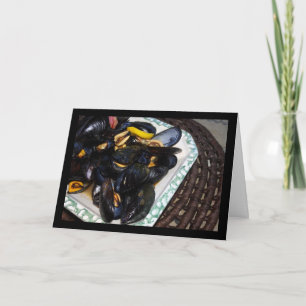 Shellfish Mussels in Bowl Card