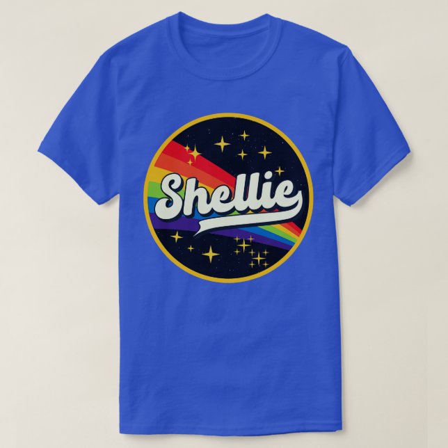 Shellie Rainbow In Space Vintage Style T-Shirt (Design Front)