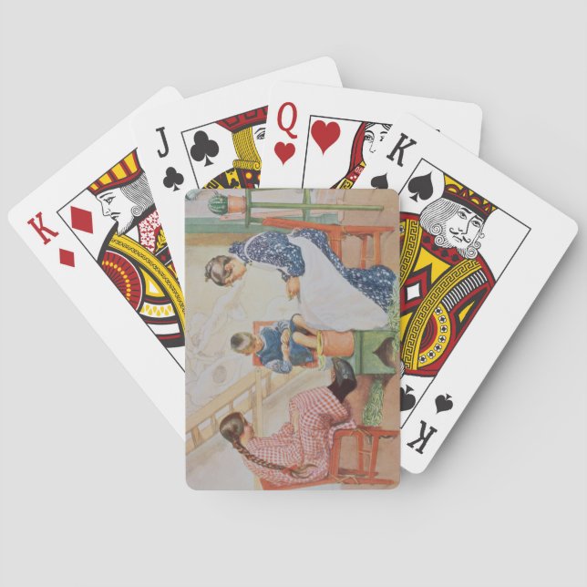 Shelling Peas, pub. in 'Lasst Licht Hinin'(`Let in Playing Cards (Back)