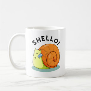 Shello Funny Snail Cellphone Pun  Coffee Mug