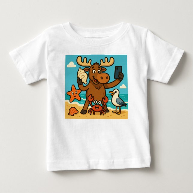 Shellphone Selfies – Beach Fun Tee for Kids (Front)