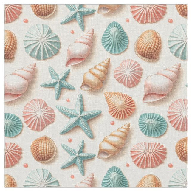 Shells Abundance Fabric (Close Up)