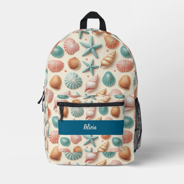 Shells Abundance Printed Backpack (Front)