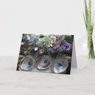 Shells and flowers - Thank you card