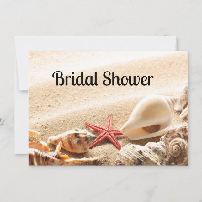 Shells and Starfish Bridal Shower Invitation (Front)
