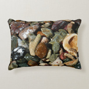Shells, Rocks and Coral Nature Photography Decorative Pillow