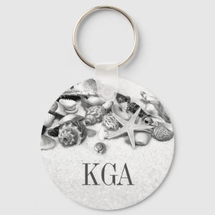 Shells & Starfish Monogrammed Keychain