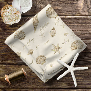 Shells Starfish Sun Fun Text Sandstone ID918  Fabric