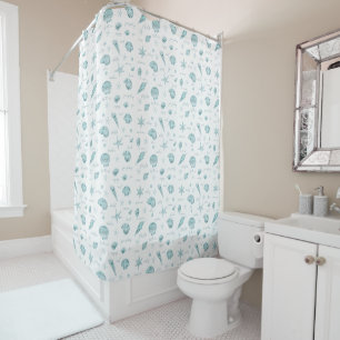 Shells Starfish Sun Fun Text Teal ID918 