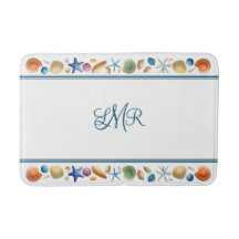 Shells & Stripes Bath Mat