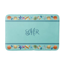 Shells & Stripes Bath Mat