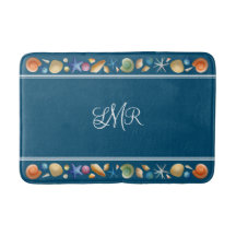 ***Shells & Stripes Bath Mat