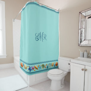 Shells & Stripes Shower Curtain