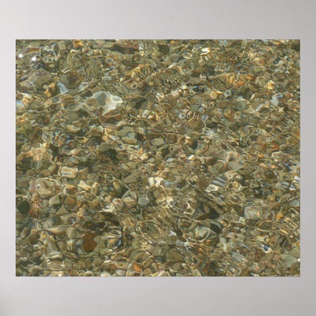 Shells Under Rippling Water Poster (Front)