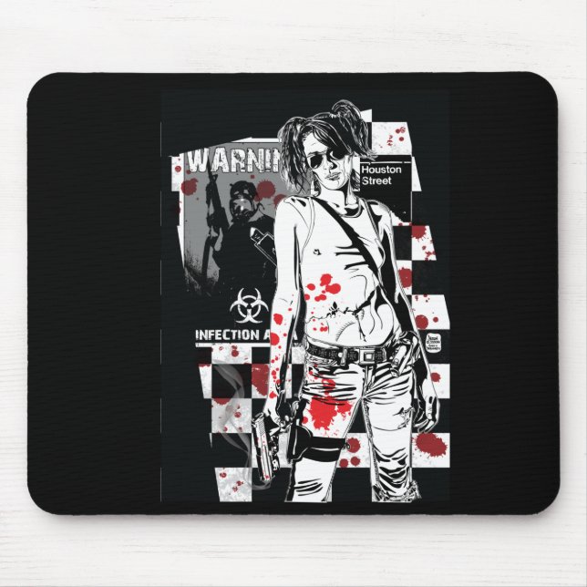 Shelly-Zombie-Hunter Mouse Pad (Front)