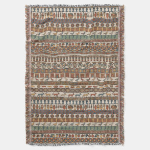 Shelter of Memphis: Old Kingdom Pattern Throw Blanket