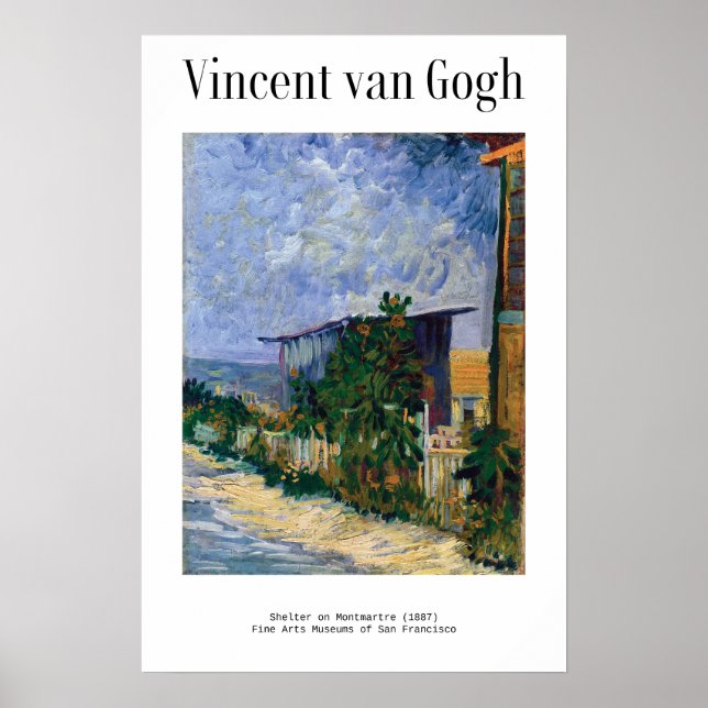 Shelter on Montmartre (1887) by Van Gogh Poster (Front)