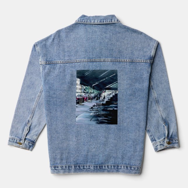 Sheltered by Mid Morning Sun Denim Jacket (Back)