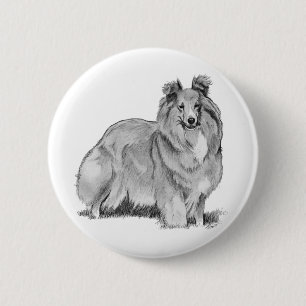 Sheltie 2 Inch Round Button