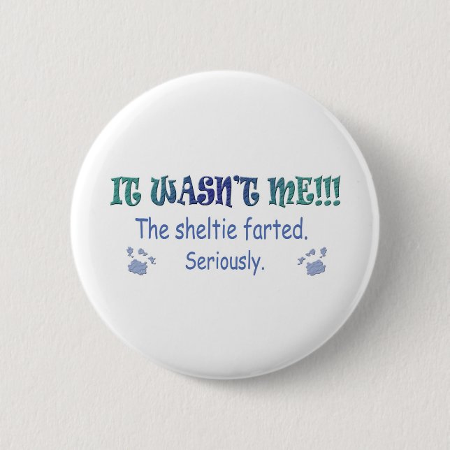 Sheltie 2 Inch Round Button (Front)
