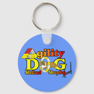 Sheltie Agility Shetland Sheepdog Gifts Keychain